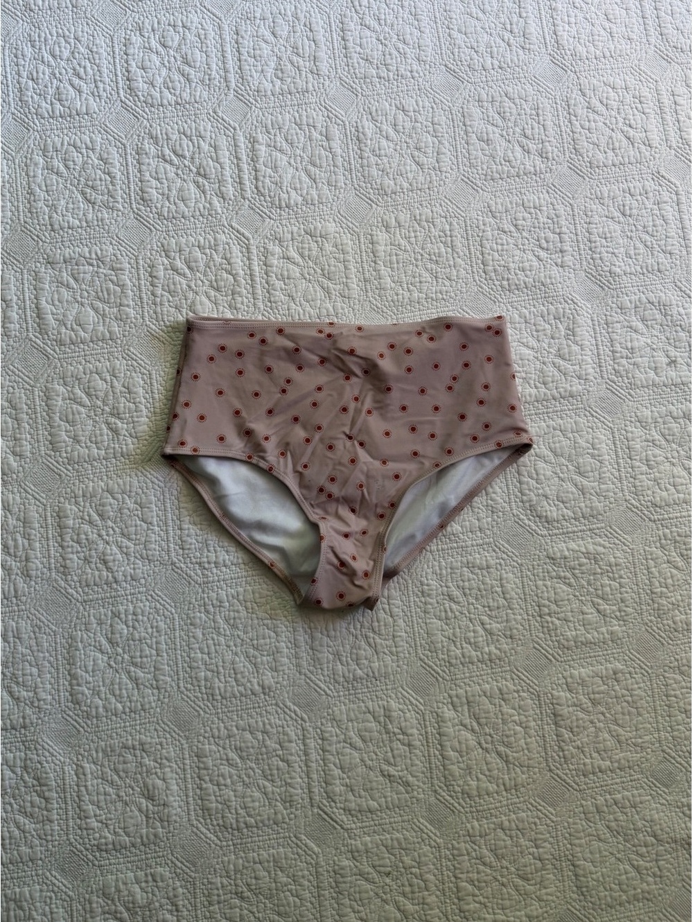 Rylee + cru High-Waisted Bikini Bottom in Pink print